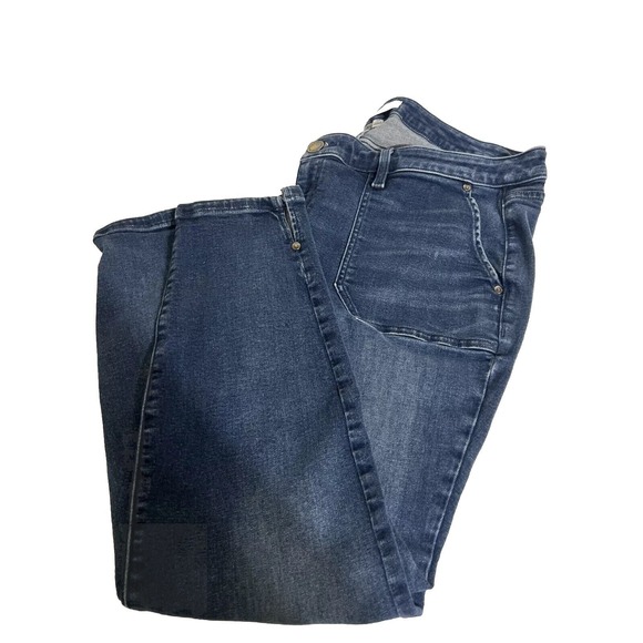 Lane Bryant Women's Size 20P Flex Magic Waistband Mid Rise Skinny Jeans Blue - Picture 1 of 16